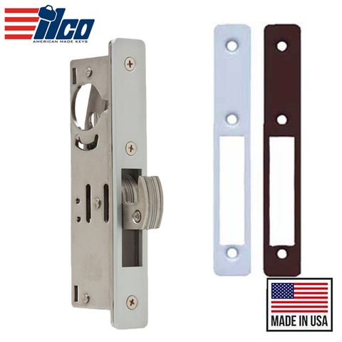 Ilco - Deadbolt Mortise Lock - Hookbolt - Storefront - 1-1/2" Backset - Clear/Dark Bronze Faceplate Ilco - Deadbolt Mortise Lock - Hookbolt - Storefront - 1-1/2" Backset - Clear/Dark Bronze Faceplate