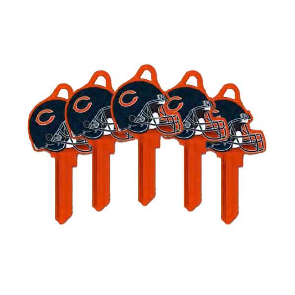 Ilco - NFL TeamKeys - Helmet Edition - Key Blank - Chicago Bears - KW1 (5 Pack)