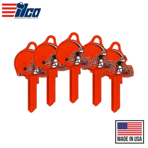 Ilco - NFL TeamKeys - Helmet Edition - Key Blank - Cleveland Browns - KW1 (5 Pack) Ilco - NFL TeamKeys - Helmet Edition - Key Blank - Cleveland Browns - KW1 (5 Pack)