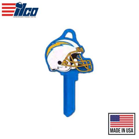 Ilco - NFL TeamKeys - Helmet Edition - Key Blank - Los Angeles Chargers - KW1 (5 Pack) Ilco - NFL TeamKeys - Helmet Edition - Key Blank - Los Angeles Chargers - KW1 (5 Pack)