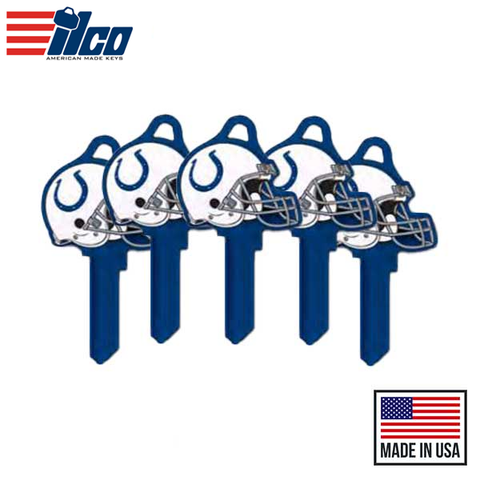 Ilco - NFL TeamKeys - Helmet Edition - Key Blank - Indianapolis Colts - SC1 (5 Pack) Ilco - NFL TeamKeys - Helmet Edition - Key Blank - Indianapolis Colts - SC1 (5 Pack)