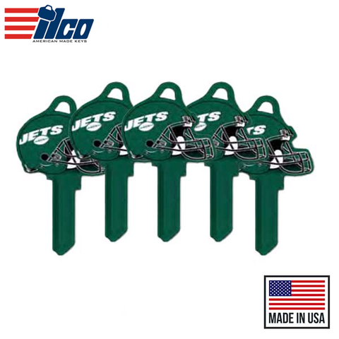 Ilco - NFL TeamKeys - Helmet Edition - Key Blank - New York Jets - SC1 (5 Pack) Ilco - NFL TeamKeys - Helmet Edition - Key Blank - New York Jets - SC1 (5 Pack)
