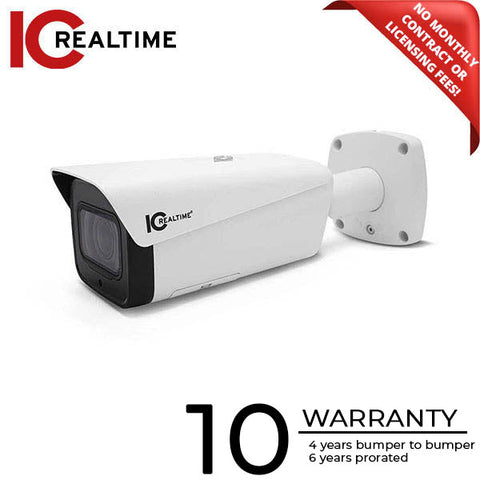 IC Realtime - IPEL-B2012X-IRW2 / 2MP IP Indoor/Outdoor Full Size Bullet Camera / Varifocal 5.3 - 64mm Motorized Lens (58° - 4°) / 492 Feet Smart IR / Ai IC Realtime - IPEL-B2012X-IRW2 / 2MP IP Indoor/Outdoor Full Size Bullet Camera / Varifocal 5.3 - 64mm Motorized Lens (58° - 4°) / 492 Feet Smart IR / Ai