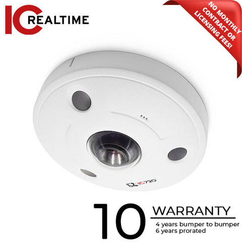 IC Realtime - IPEL-F12F-IRW2 / 12MP IP Indoor/Outdoor 360 Spherical Dome Camera / 1.85mm Fisheye Lens (360 AOV) / 33 Ft IR / Built In Microphone / POE / AI IC Realtime - IPEL-F12F-IRW2 / 12MP IP Indoor/Outdoor 360 Spherical Dome Camera / 1.85mm Fisheye Lens (360 AOV) / 33 Ft IR / Built In Microphone / POE / AI