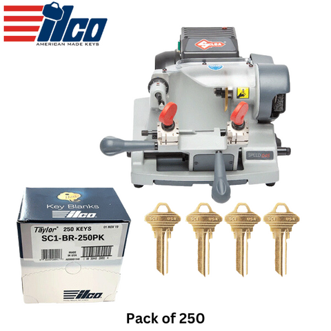 Ilco - Silca Speed 044 - Semi-Automatic Key Machine - 120V - 2 Free 250 Packs Of SC1 Keys Bundle Ilco - Silca Speed 044 - Semi-Automatic Key Machine - 120V - 2 Free 250 Packs Of SC1 Keys Bundle