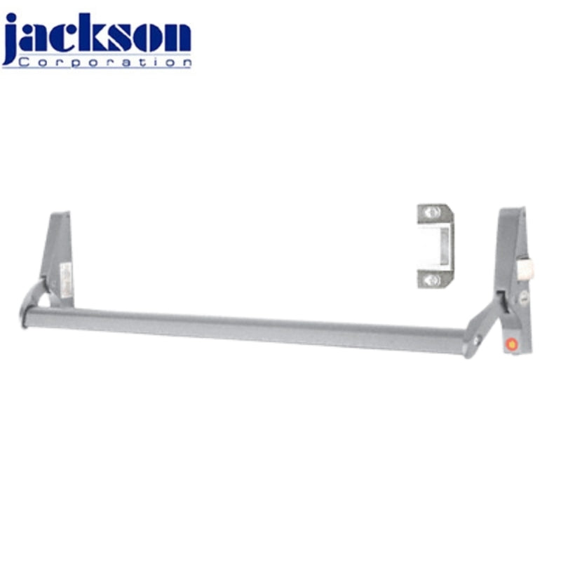 Jackson - CRL - RHR Rim Crossbar Exit Device - Crossbar Type - Narrow Stile Glass Doors - 48 - Grade 1 - 628 Satin Aluminum Jackson - CRL - RHR Rim Crossbar Exit Device - Crossbar Type - Narrow Stile Glass Doors - 48 - Grade 1 - 628 Satin Aluminum