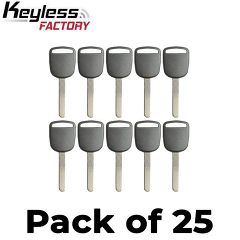 25 x Honda HO01 Transponder Key (AFTERMARKET) (Bundle of 25) 25 x Honda HO01 Transponder Key (AFTERMARKET) (Bundle of 25)