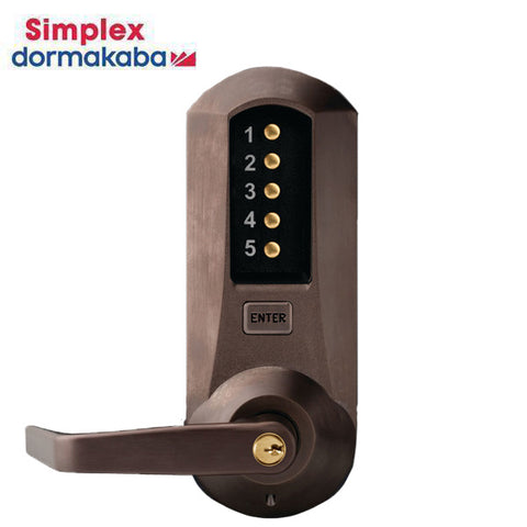 Simplex - 5010XS - Mechanical Pushbutton Combination Exit Trim Lever - Schlage 'C' - Optional Finish - Grade 1 Simplex - 5010XS - Mechanical Pushbutton Combination Exit Trim Lever - Schlage 'C' - Optional Finish - Grade 1