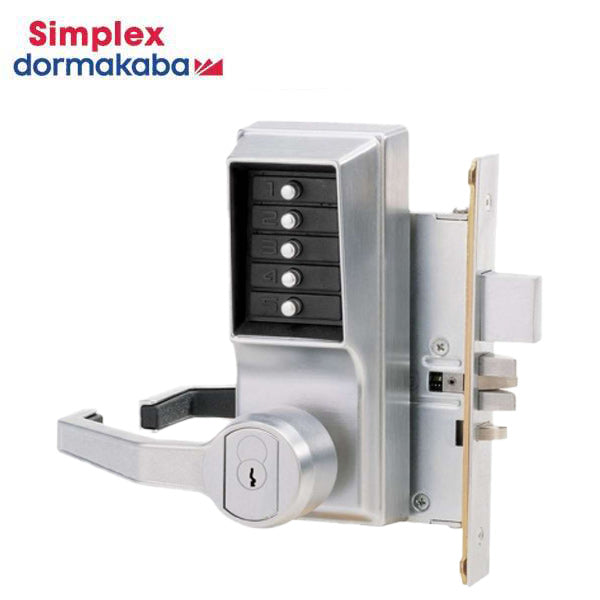 Simplex - R8146R - Mechanical Pushbutton Mortise Lever Set