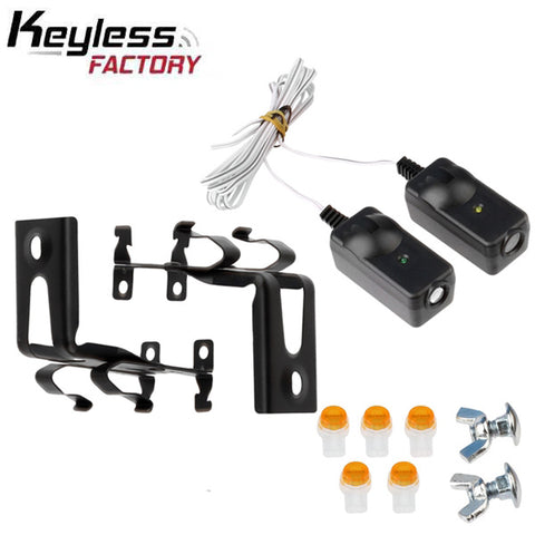 KeylessFactory - Garage Door Safety Sensors Kit - 1 Door Kit - 2 Safety Sensors - Compatible with Liftmaster Sears Chamberlain Craftsman KeylessFactory - Garage Door Safety Sensors Kit - 1 Door Kit - 2 Safety Sensors - Compatible with Liftmaster Sears Chamberlain Craftsman