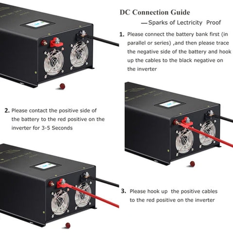 SPT3000 - 24VDC - 3000W Split Phase Pure Sine Wave Inverter - DC to AC - Multiple Outlets SPT3000 - 24VDC - 3000W Split Phase Pure Sine Wave Inverter - DC to AC - Multiple Outlets