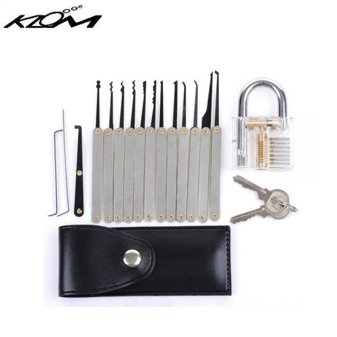 KLOM - Lock Picks Set - Transparent Practice Padlock Bundle - 12 Pieces KLOM - Lock Picks Set - Transparent Practice Padlock Bundle - 12 Pieces
