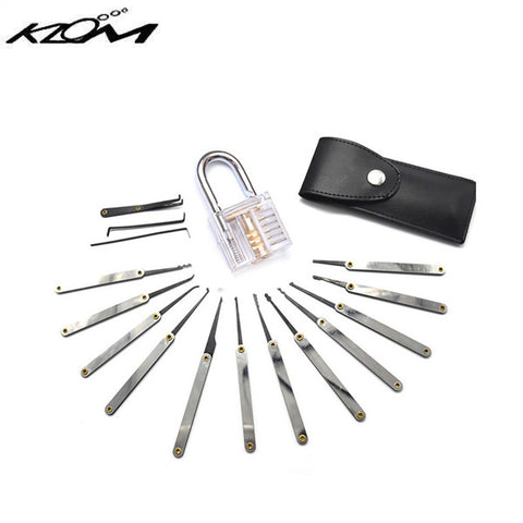 KLOM - Lock Picks Set - Transparent Practice Padlock Bundle - 12 Pieces KLOM - Lock Picks Set - Transparent Practice Padlock Bundle - 12 Pieces