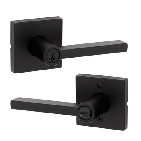 Kwikset - Halifax Lever Set - Square Rose - Optional Finish - Optional Function - SmartKey Technology - Grade 2 Kwikset - Halifax Lever Set - Square Rose - Optional Finish - Optional Function - SmartKey Technology - Grade 2