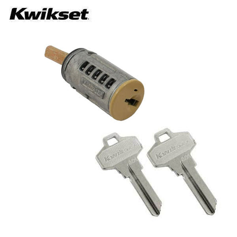 Kwikset - SmartKey SC1 Schlage Cylinder For Double Cylinder Deadbolt - Exterior - Gold Finish Kwikset - SmartKey SC1 Schlage Cylinder For Double Cylinder Deadbolt - Exterior - Gold Finish