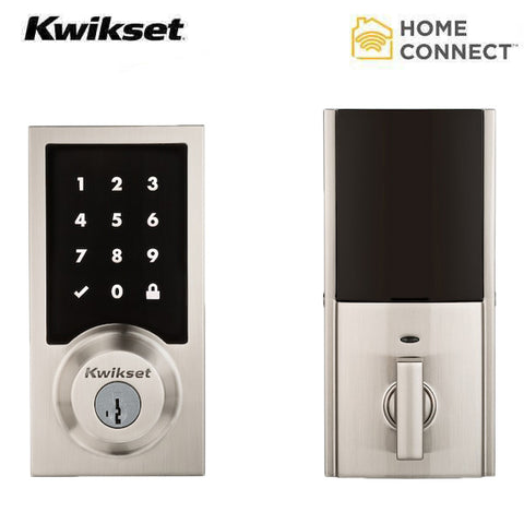 Kwikset - SmartCode 916CNT - Contemporary Electronic Deadbolt - 15 - Satin Nickel - Touchscreen - Z Wave - SmartKey Technology Kwikset - SmartCode 916CNT - Contemporary Electronic Deadbolt - 15 - Satin Nickel - Touchscreen - Z Wave - SmartKey Technology