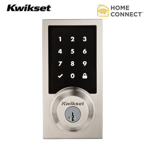 Kwikset - SmartCode 916CNT - Contemporary Electronic Deadbolt - 15 - Satin Nickel - Touchscreen - Z Wave - SmartKey Technology Kwikset - SmartCode 916CNT - Contemporary Electronic Deadbolt - 15 - Satin Nickel - Touchscreen - Z Wave - SmartKey Technology