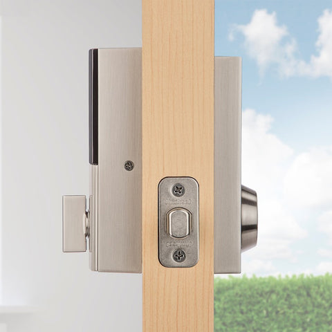 Kwikset - SmartCode 916CNT - Contemporary Electronic Deadbolt - 15 - Satin Nickel - Touchscreen - Z Wave - SmartKey Technology Kwikset - SmartCode 916CNT - Contemporary Electronic Deadbolt - 15 - Satin Nickel - Touchscreen - Z Wave - SmartKey Technology