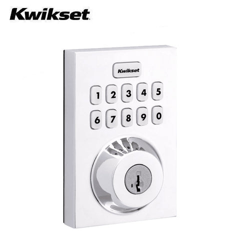Kwikset - Connect 620 - Contemporary Keypad Connected Smart Lock - 1" Electronic Deadbolt - Z-Wave Technology - Polished Chrome - Grade 2 Kwikset - Connect 620 - Contemporary Keypad Connected Smart Lock - 1" Electronic Deadbolt - Z-Wave Technology - Polished Chrome - Grade 2