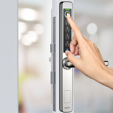 Lockly Guard -ATHENA 228SW- Narrow Stile Mortise Lever Set- Swing Edition - Biometric Fingerprint - RFID - Keypad- Wi-Fi-Bluetooth App Controlled - Optional Backset- Stainless Steel Lockly Guard -ATHENA 228SW- Narrow Stile Mortise Lever Set- Swing Edition - Biometric Fingerprint - RFID - Keypad- Wi-Fi-Bluetooth App Controlled - Optional Backset- Stainless Steel