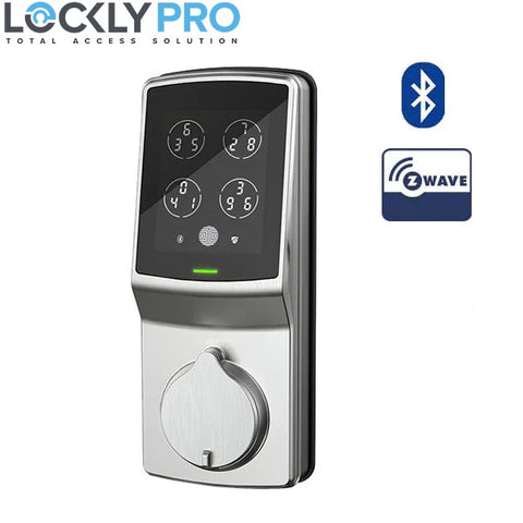 Lockly Pro - PGD728ZPUSN - GUARD - Secure PRO Electronic Deadbolt - Z-Wave Edition - Bluetooth - Satin Nickel Lockly Pro - PGD728ZPUSN - GUARD - Secure PRO Electronic Deadbolt - Z-Wave Edition - Bluetooth - Satin Nickel