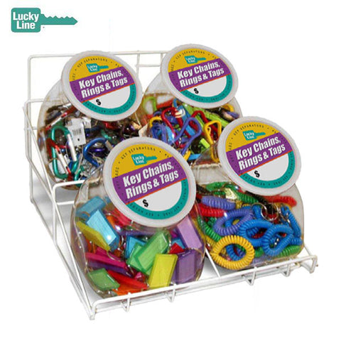 LuckyLine - 34465 - Small Jar Counter Display - Holds 4 Bulk Jars LuckyLine - 34465 - Small Jar Counter Display - Holds 4 Bulk Jars