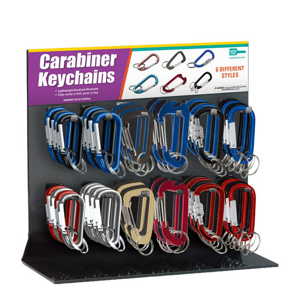 LuckyLine - 46200 - Carabiner Keychain Display - Holds 126 Carabiners
