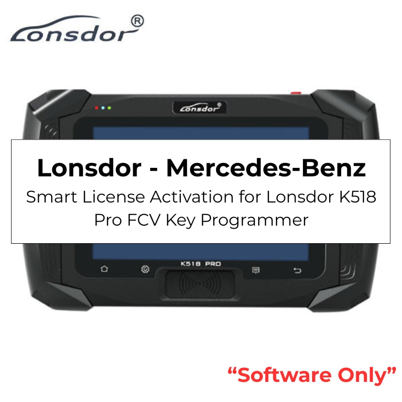 Lonsdor - Mercedes-Benz - Smart License Activation for Lonsdor K518 Pro FCV Key Programmer Lonsdor - Mercedes-Benz - Smart License Activation for Lonsdor K518 Pro FCV Key Programmer