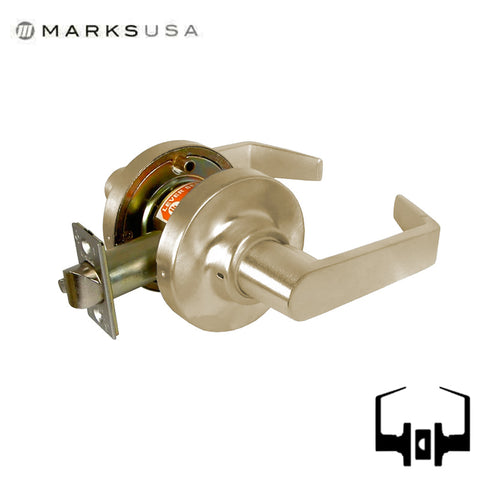 Marks USA - 195N - Commercial Lever Set - 2 3/4" Backset - Passage - Optional Finish - Grade 1 Marks USA - 195N - Commercial Lever Set - 2 3/4" Backset - Passage - Optional Finish - Grade 1