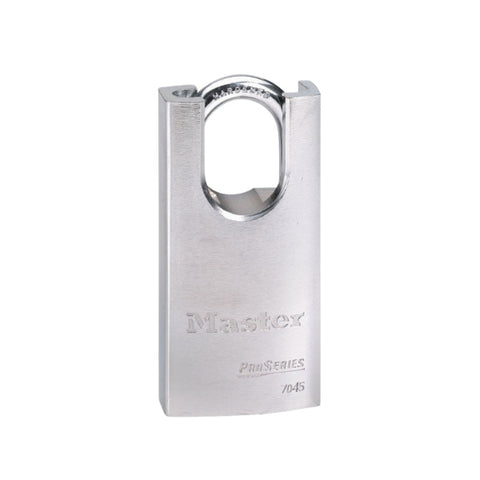 Master Lock - 7045KA - 1-34in (44mm) Wide ProSeries Shrouded Solid Steel Rekeyable Pin Tumbler Padlock Master Lock - 7045KA - 1-34in (44mm) Wide ProSeries Shrouded Solid Steel Rekeyable Pin Tumbler Padlock