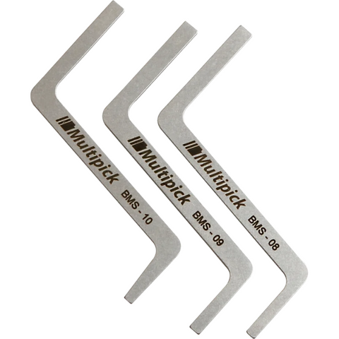 High-quality stainless steel dimple pin tension wrenches by Multipick for professional locksmiths High-quality stainless steel dimple pin tension wrenches by Multipick for professional locksmiths