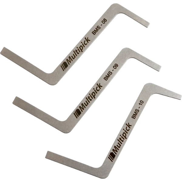Compact and durable tension wrench set for dimple locks, designed for precise and efficient lock manipulation Compact and durable tension wrench set for dimple locks, designed for precise and efficient lock manipulation