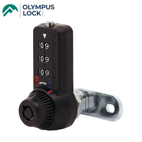 Olympus - 7440 Combi Cam Ultra Series - 3 Dial Dual Access Combination Cam Lock - Black Olympus - 7440 Combi Cam Ultra Series - 3 Dial Dual Access Combination Cam Lock - Black