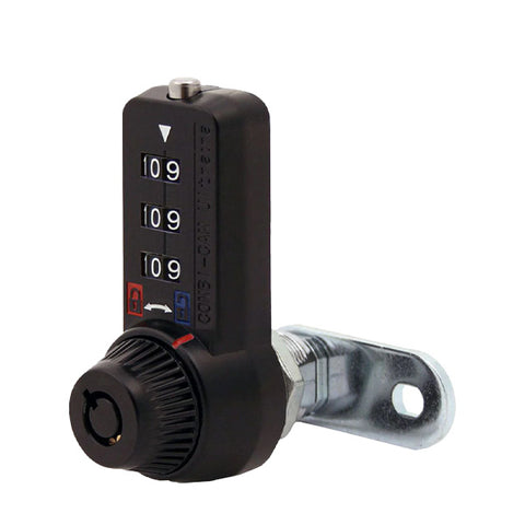 Olympus - 7440 Combi Cam Ultra Series - 3 Dial Dual Access Combination Cam Lock - Black Olympus - 7440 Combi Cam Ultra Series - 3 Dial Dual Access Combination Cam Lock - Black