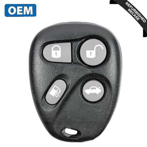1996-1999 Cadillac DeVille / 4-Button Keyless Entry Remote / Gas / PN: 16196066 / AB01602T (OEM Recase) 1996-1999 Cadillac DeVille / 4-Button Keyless Entry Remote / Gas / PN: 16196066 / AB01602T (OEM Recase)