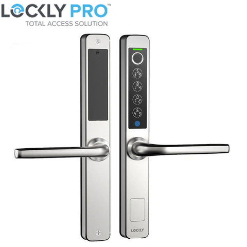 Lockly Guard -ATHENA 228SW- Narrow Stile Mortise Lever Set- Swing Edition - Biometric Fingerprint - RFID - Keypad- Wi-Fi-Bluetooth App Controlled - Optional Backset- Stainless Steel Lockly Guard -ATHENA 228SW- Narrow Stile Mortise Lever Set- Swing Edition - Biometric Fingerprint - RFID - Keypad- Wi-Fi-Bluetooth App Controlled - Optional Backset- Stainless Steel