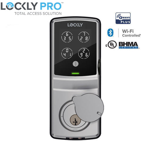 Lockly Guard - DEADBOLT 728FZ - Fingerprint Z-Wave Smart Lock - Keypad - Biometric Fingerprint-Bluetooth App Controlled - Satin Nickel Lockly Guard - DEADBOLT 728FZ - Fingerprint Z-Wave Smart Lock - Keypad - Biometric Fingerprint-Bluetooth App Controlled - Satin Nickel