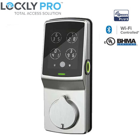 Lockly Guard - DEADBOLT 728FZ - Fingerprint Z-Wave Smart Lock - Keypad - Biometric Fingerprint-Bluetooth App Controlled - Satin Nickel Lockly Guard - DEADBOLT 728FZ - Fingerprint Z-Wave Smart Lock - Keypad - Biometric Fingerprint-Bluetooth App Controlled - Satin Nickel