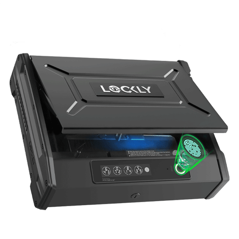 Lockly - PGV528W - Smart Safe - Digital Keypad - Biometric Fingerprint - Wi-Fi - Bluetooth App Controlled - Matte Black Lockly - PGV528W - Smart Safe - Digital Keypad - Biometric Fingerprint - Wi-Fi - Bluetooth App Controlled - Matte Black