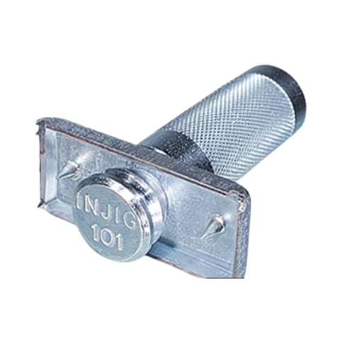 Close-up of the Pro-Lok INJIG-101 Heavy Duty Latch Marker showing its metal construction Close-up of the Pro-Lok INJIG-101 Heavy Duty Latch Marker showing its metal construction