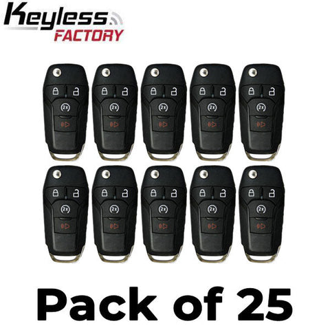 25 x 2015-2022 Ford F-Series Raptor Ranger / 4-Button Flip Key / 164-R8134 / N5F-A08TDA (AFTERMARKET) (Bundle of 25) 25 x 2015-2022 Ford F-Series Raptor Ranger / 4-Button Flip Key / 164-R8134 / N5F-A08TDA (AFTERMARKET) (Bundle of 25)