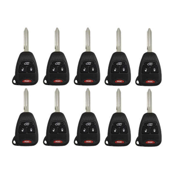 50 x 2004-2016 Chrysler Dodge Jeep / 4-Button Remote Head Key / OHT692427AA (AFTERMARKET) (Bundle of 50)