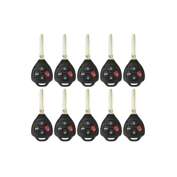 25 x 2007-2010 Toyota Camry Corolla / 4-Button Remote Head Key / PN: 89070-06231 / HYQ12BBY (4D67 Chip) (AFTERMARKET) (Bundle of 25)