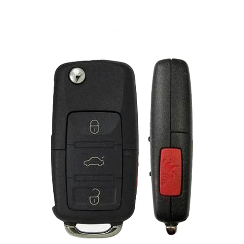 2002-2006 Volkswagen / 4-Button Flip-Key / PN: 1J0959753AM / NBG92596263 (OEM Recase) 2002-2006 Volkswagen / 4-Button Flip-Key / PN: 1J0959753AM / NBG92596263 (OEM Recase)