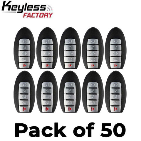50 x 2016-2018 Infiniti / Nissan / 5-Button Smart Key / PN: 285E3-4RA0B / KR5S180144014 / (IC 204) (AFTERMARKET) (Bundle of 50) 50 x 2016-2018 Infiniti / Nissan / 5-Button Smart Key / PN: 285E3-4RA0B / KR5S180144014 / (IC 204) (AFTERMARKET) (Bundle of 50)