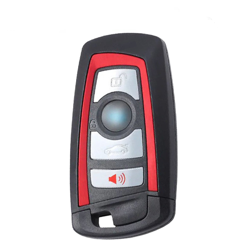 2013-2018 BMW 3 5 7 Series / 4-Button Smart Key / PN: 9312533-03 / YGOHUF5767 (Red Trim) (OEM Recase) 2013-2018 BMW 3 5 7 Series / 4-Button Smart Key / PN: 9312533-03 / YGOHUF5767 (Red Trim) (OEM Recase)