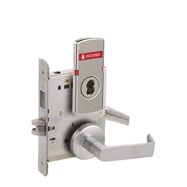 Schlage - L9456 - Corridor with Deadbolt Function - Outside Indicator (Occupied/Vacant) - SFIC - Less Core - 626 - Satin Chrome