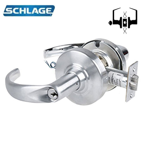 Schlage - ND80PDEL-SPA - Electrified Cylindrical Lock - Storeroom - Fail Safe - Sparta Lever - Non-Handed - Satin Chrome - Grade 1 Schlage - ND80PDEL-SPA - Electrified Cylindrical Lock - Storeroom - Fail Safe - Sparta Lever - Non-Handed - Satin Chrome - Grade 1