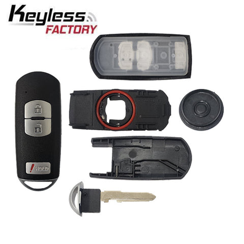 2010-2019 Mazda / 3-Button Smart Key SHELL / WAZSKE13D01 WAZSKE13D02 (AFTERMARKET) 2010-2019 Mazda / 3-Button Smart Key SHELL / WAZSKE13D01 WAZSKE13D02 (AFTERMARKET)