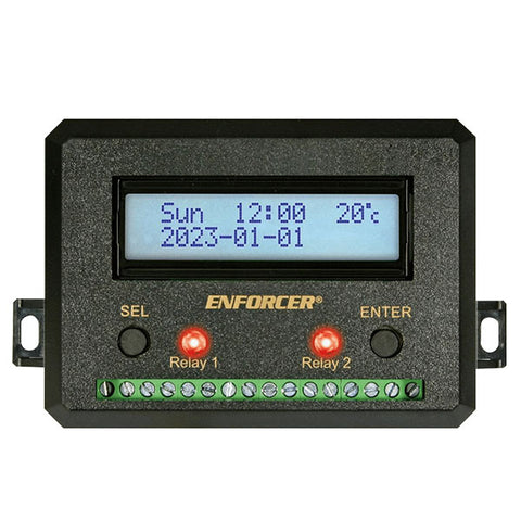 Seco-Larm - ENFORCER SA-027HQ - 365-Day Annual Timer - w/ Two Relay Outputs - 100 Programmable Events Seco-Larm - ENFORCER SA-027HQ - 365-Day Annual Timer - w/ Two Relay Outputs - 100 Programmable Events